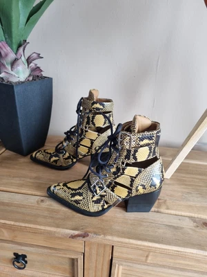 £200 • Buy Chloe Rylee Snake Print Ankle Boots New Condition Without Tags Or Box ...