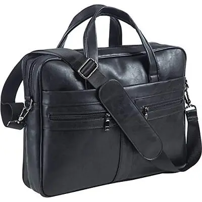 Men's Leather Messenger Bag 15.6 Inches Laptop Briefcase Business Satchel Comput • $54.75