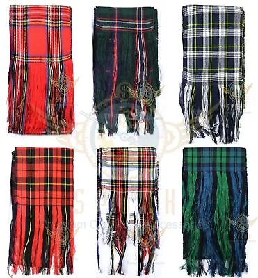 Scottish Highland Scarf Handmade CLAN Tartan Fabric SASH SCARF  90  X  12  • $25