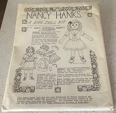 Vintage Nancy Hanks Rag Doll Kit New Gloria Laundrie Wisconsin HTF 1987 • $20