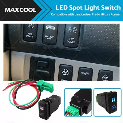 Suitable For Landcruiser Prado Hilux 4Runner SPOT LIGHTS BLUE LED Push Switch • $12.63