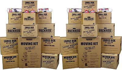 Large Moving Boxes Kit - Heavy Duty Cardboard Boxes / Packing Supplies Shipping • $59.99