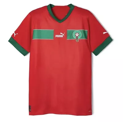 2022/23 Morocco Home Jersey Puma World Cup Soccer Africa Atlas Lions NEW • $150