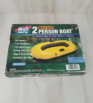 H2O Surf's Up Heavy Duty 2-Person Inflatable Boat 73  X 43  New Open Box • $68.75