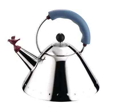 RARE SIGNED (on Lid) Alessi Michael Graves Whistling Kettle With Bird 9093 NEW • $575