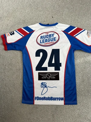 £25 • Buy Leeds Rhinos Rob Burrow Warriors Rugby League Shirt 34”