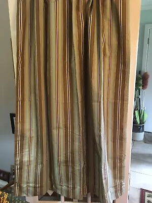 Eclipse Rod Pocket Panel One 99% Black Out Curtain Panel 42  X 63  SERES STRIPES • $14.95