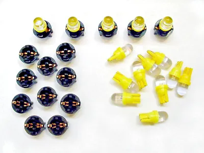 15 Amber Domes LEDs Lights Bulbs 1/2  Sockets Instrument Panel Dash For Imports • $16.49