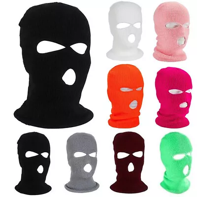 3 Hole Full Face Mask Ski Mask Winter Cap Balaclava Outdoor Beanie Tactical Hat • $5.35