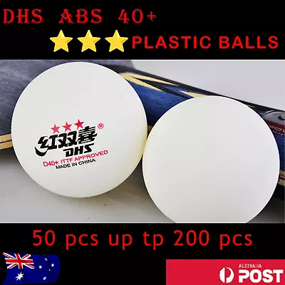 $338 • Buy DHS D40+ 3Star Table Tennis Plastic Balls White Orange Ping Pong Balls