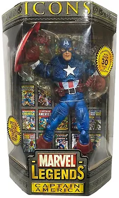 Marvel Legends Icons Masked Captain America 12  Action Figure W Book NEW 2006 • $86.88