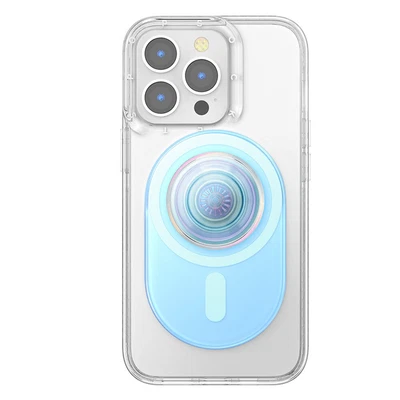 $49 • Buy Popsockets Blue Translucent Opalescent Magsafe Universal PopGrip For Phones