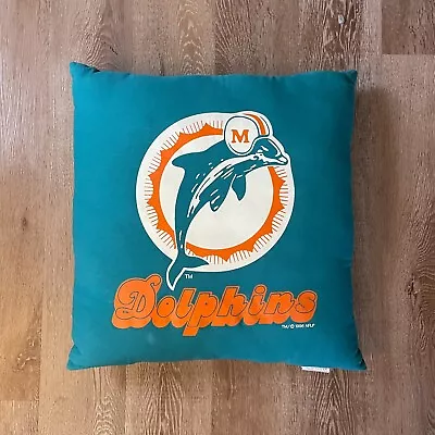 Miami Dolphins Vintage 90s Throw Pillow NFL Football 1994 Size 20  X 20  • $39.98