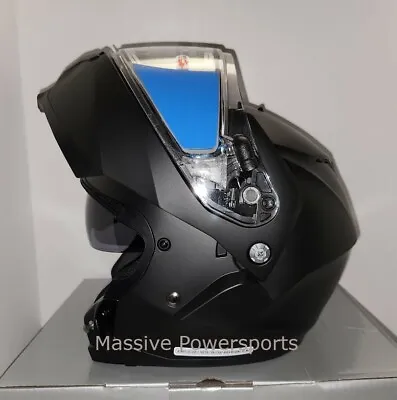 HJC C91 Electric Modular Snowmobile Helmet Matte Black S M L XL 2X 3X 4X 5X C-91 • $214.99