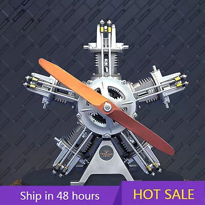 TECHING Five-Cylinder Radial Engine Plane Simulation Metal Machinery ElectricFkw • $649.66