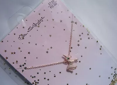 Miss Selfridge Necklace Rose Gold Tone Horse Unicorn Charm NEW • £6.98