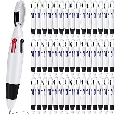 60 Pcs Badge Pens For Nurses Plastic Carabiner Shuttle Pens Bulk 4 In 1 Multi... • $31.09