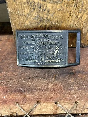 Vintage Levi Strauss & Co Original Riveted Quality Clothing Xx Belt Buckle • $17.53