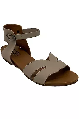 Miz Mooz Leather Ankle Strap Sandals Annalise Cream • $49.99