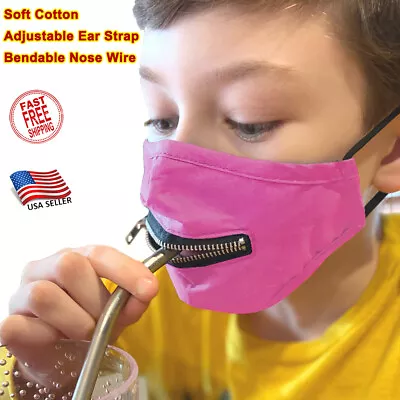 Breathable Reusable Triple Layers Cloth Mask With Zipper Medium Size For Child • $6.99