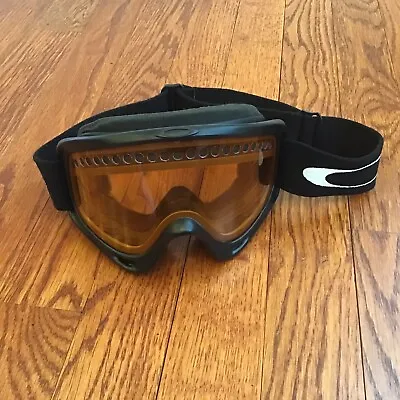 OAKLEY Black Ski Snow Board Motocross Goggles Amber Lens • $23.99