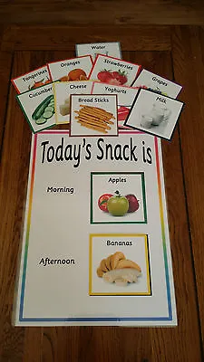 Today's Snack Is ....commuication Board + Snack Picture Cards- 2 Designs Nursery • £4.88