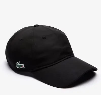 Mens Lacoste Baseball Cap Black Lightweight Hat - RK2662 OSFM BNWT • £26.99