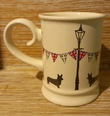 David Mason Design Majestic Corgis & Union Jack Bunting  Royal Celebration Mug  • £10