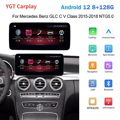 12.3'' Android 12 Display For Mercedes Benz C W205 NTG5.0 Bluetooth Navi 8+128G • $579.99