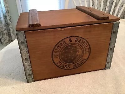 Proctor & Gamble  Ivory Soap Wood Crate Box Hinged Lid Proctea  Vtg Advertising  • $49.99