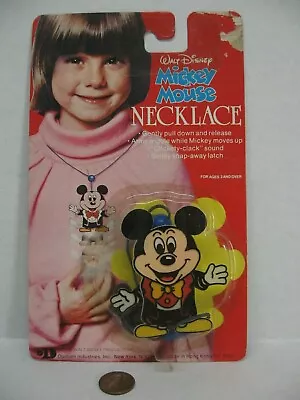 Vintage Durham Ind. Mickey Mouse Wiggle Necklace Walt Disney - NEW - SEALED • $13.45