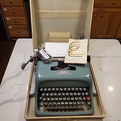 Underwood-Olivetti Studio 44 Typewriter Blue With Original Case Users Manual  • $185.60