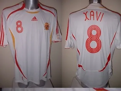 Spain Espana Xavi Shirt Jersey Football Soccer Adidas Adult M 42  Barcelona 2006 • $62.16