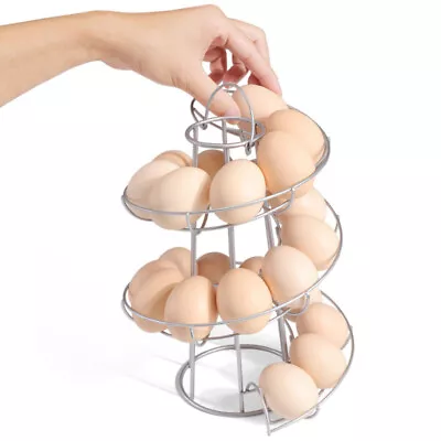 Spiral Egg Holder Kitchen Rack Egg Helter Skelter Stand Rack • £8.70