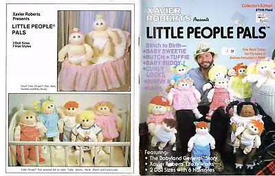 Doll Pattern Booklet Little People Pals Dolls Xavier Roberts 1984 Vintage 2 Size • $20.39