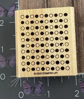 $4.50 • Buy Stampin' Up! Circles Dots Pattern Background Rubber Stamp 2003 Wood #AR157