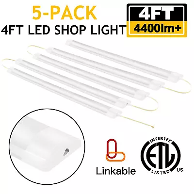 5Pack 4FT LED Wraparound Light Fixture 44W Ultra Slim LED Shop Lights For Garage • $47