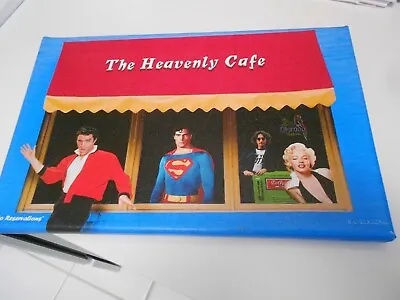 The Heavenly Cafe Canvas Print Elvis-superman-lennon-monroe C.fulwiler 2016 • $6.99