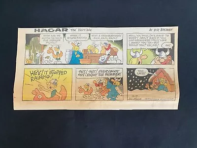 #07 HAGAR THE HORRIBLE By Dik Brown Lot Of 9 Sunday Third Page Strips 1975 • $9.99