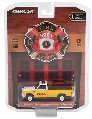 1:64 GreenLight *FIRE & RESCUE 1* 1987 Chevy M1008 Sturgeon Lake MN Fire NIP  • $6.99