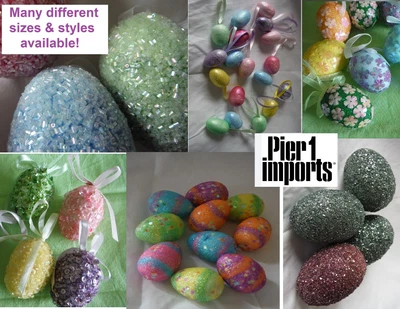$3.50 • Buy PIER 1 Easter Decorative Egg Ornaments & Décor, Mix Of Sizes & Colors Lots NWOT