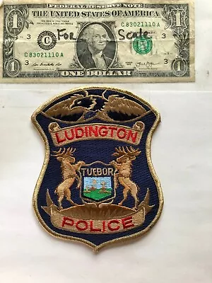 Ludington Michigan Police Patch  Un-sewn Great Shape  • $10.75