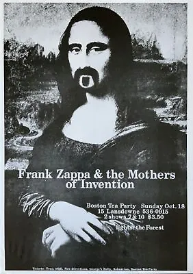 Frank Zappa & The Mothers Of Invention Poster 23.5 X 33 • $34.95