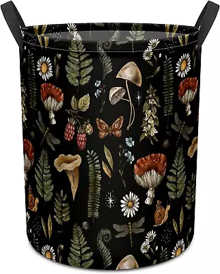 Vintage Botanical Mushrooms Baby Laundry HamperKids Laundry BasketWaterproof S • $28.99