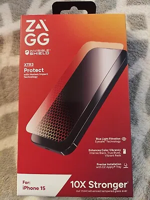 New Sealed ZAGG InvisibleShield XTR3 Glass Screen Protector Apple IPhone 15 • $17.17