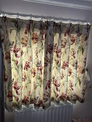 2 Pairs Laura Ashley Gosford Cranberry Handmade Curtains • £29.99
