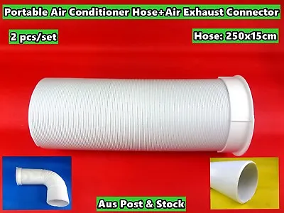 $66.15 • Buy 2PCs Portable Air Conditioner Spare Parts (Hose+Duct Connector) (205cmx15cm) 