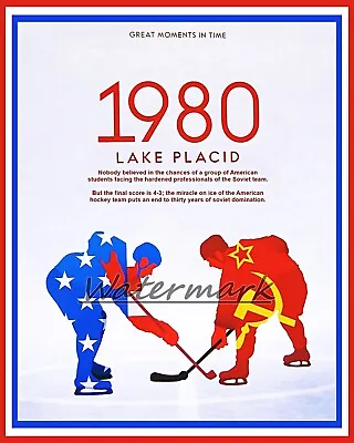 1980 Lake Placid Miracle On Ice Team USA Hockey  Reprint Color 8 X 10 Photo Pic • $5.59