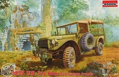 Roden 1/35 M37 3/4-Ton 4x4 US Cargo Plastic Model Kit • $59.99