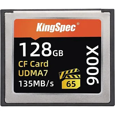 Compact Flash Cf Card 128GB 4K 135MB/S Canon EOS R3 7D Mark II 5D IV • $202.63